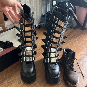 Demonia platform boots size 8 gently used, still in the original box.